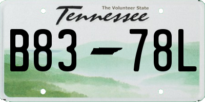 TN license plate B8378L