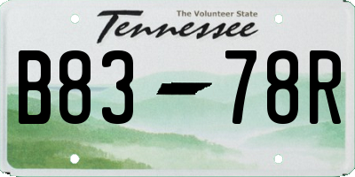 TN license plate B8378R