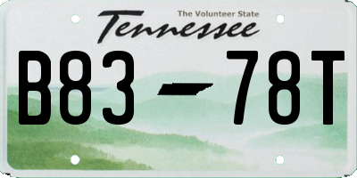 TN license plate B8378T