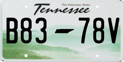 TN license plate B8378V