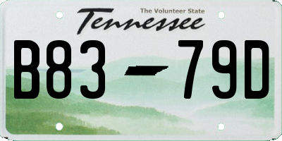 TN license plate B8379D