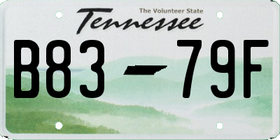 TN license plate B8379F
