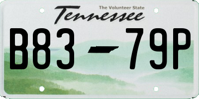 TN license plate B8379P