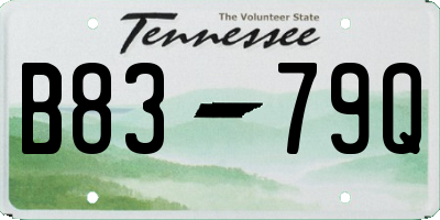 TN license plate B8379Q