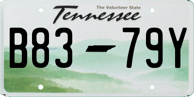 TN license plate B8379Y