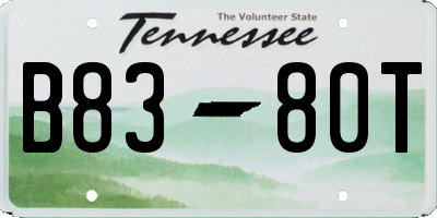 TN license plate B8380T