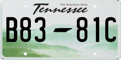 TN license plate B8381C