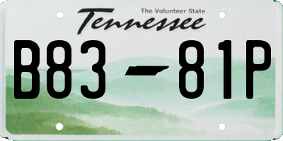 TN license plate B8381P