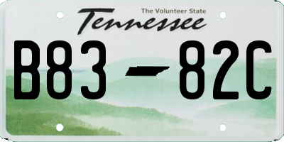 TN license plate B8382C