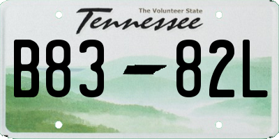 TN license plate B8382L
