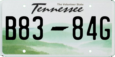 TN license plate B8384G