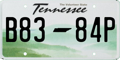TN license plate B8384P