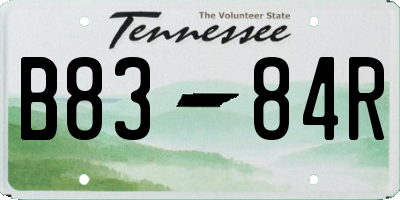 TN license plate B8384R