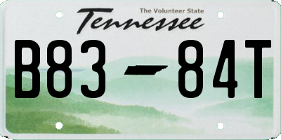 TN license plate B8384T