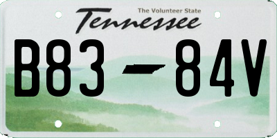 TN license plate B8384V