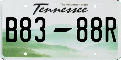 TN license plate B8388R