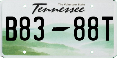 TN license plate B8388T