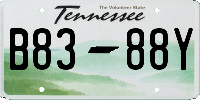TN license plate B8388Y