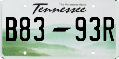 TN license plate B8393R