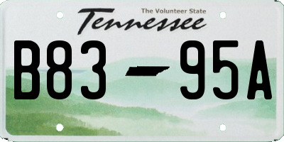 TN license plate B8395A