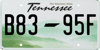 TN license plate B8395F