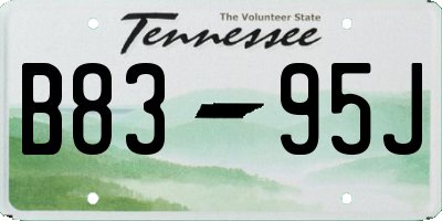 TN license plate B8395J