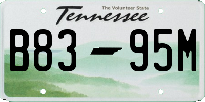 TN license plate B8395M
