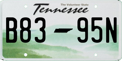 TN license plate B8395N