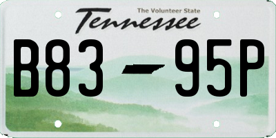 TN license plate B8395P
