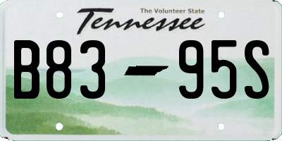 TN license plate B8395S