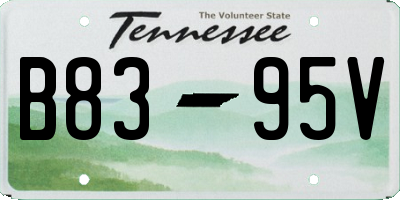 TN license plate B8395V