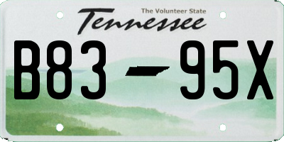 TN license plate B8395X