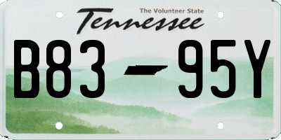 TN license plate B8395Y