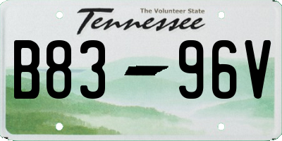 TN license plate B8396V