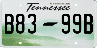 TN license plate B8399B