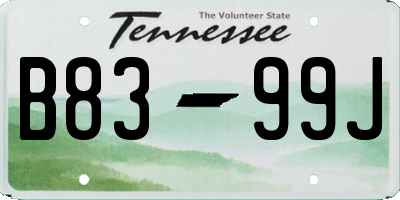TN license plate B8399J