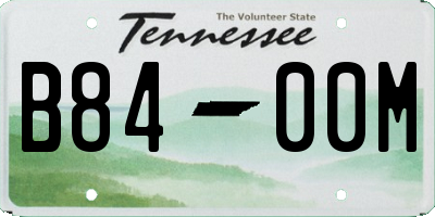 TN license plate B8400M