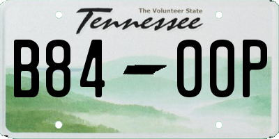TN license plate B8400P