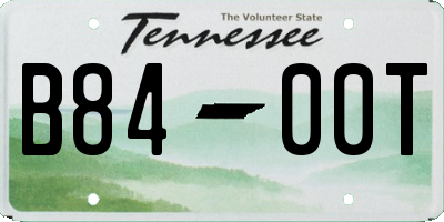 TN license plate B8400T