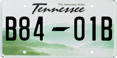 TN license plate B8401B