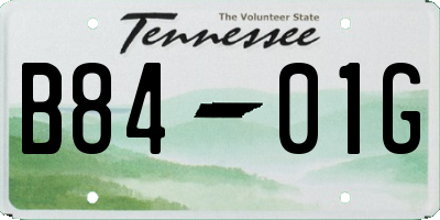 TN license plate B8401G