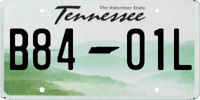 TN license plate B8401L