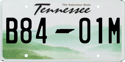 TN license plate B8401M