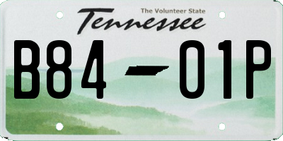 TN license plate B8401P