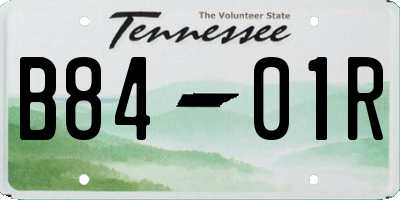 TN license plate B8401R