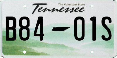 TN license plate B8401S