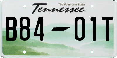 TN license plate B8401T