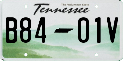 TN license plate B8401V