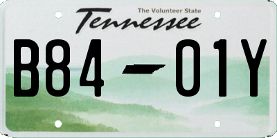 TN license plate B8401Y