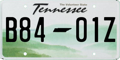 TN license plate B8401Z